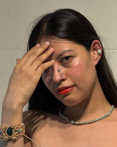 Pulsera Macrame y Jade