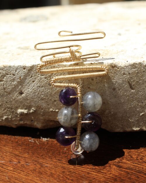 Solitario Amatista y Labradorita