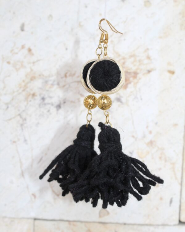 Aretes Rodetes Negros - Image 3
