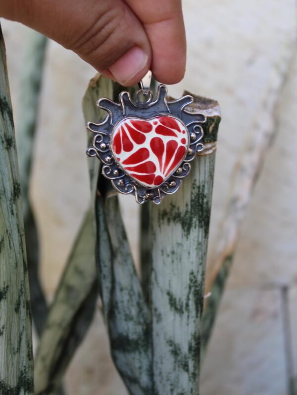 Dije/Collar Corazón Talavera CH - Image 4