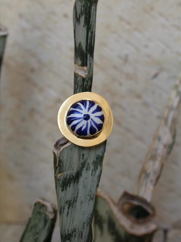 Anillo Redondo Chapa de Oro - Image 3
