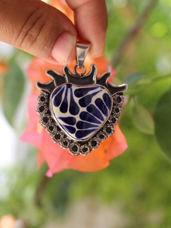 Dije/Collar Corazón Talavera CH - Image 6