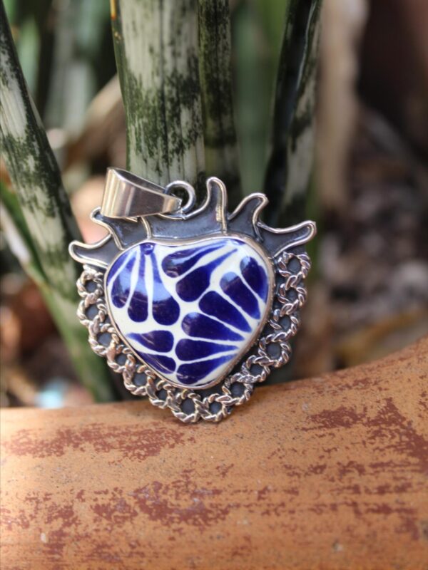 Dije/Collar Corazón Talavera CH - Image 2
