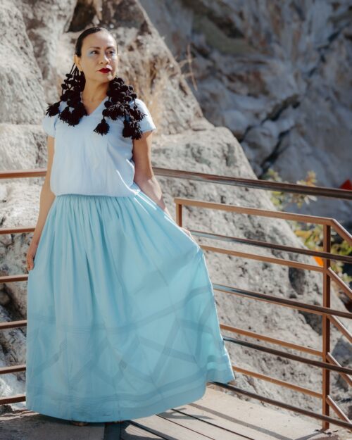 Crop Top Rombo Azul Pastel