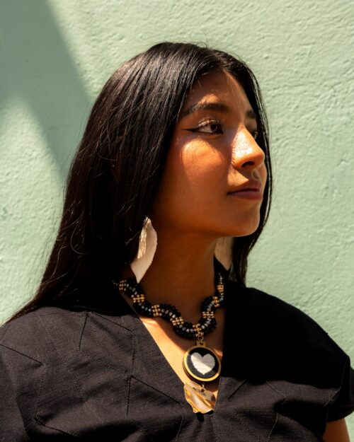 Collar Corazón Madera