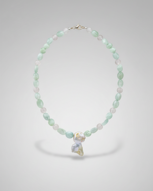 Collar "Ágata y Perla Barroca"