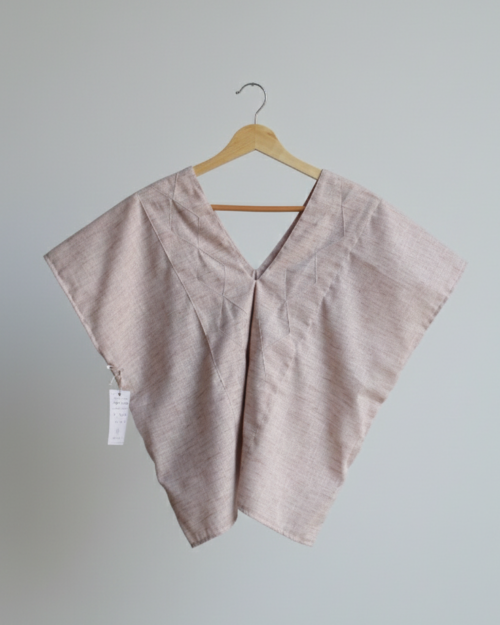 Crop Top Rombo Beige Jaspeado