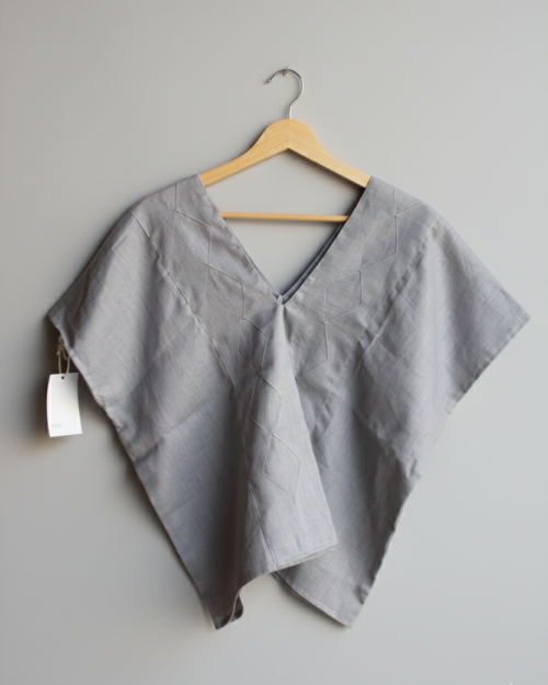 Crop Top Rombo Gris