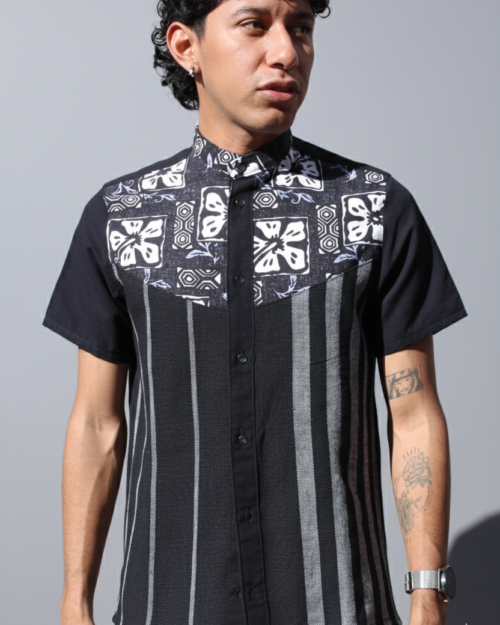 Camisa Hawaiana Negra