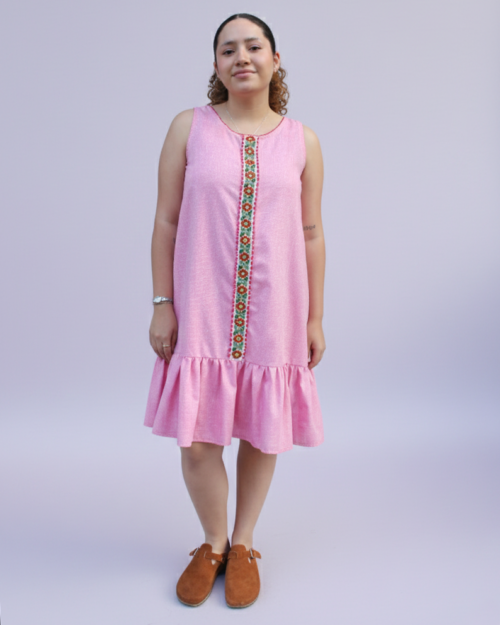 Vestido Chaquira Rosa