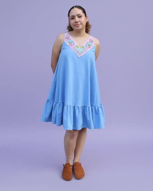 Vestido Costa Azul-Rosa