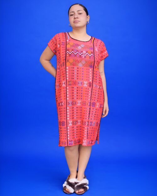 Huipil Coral Brocado