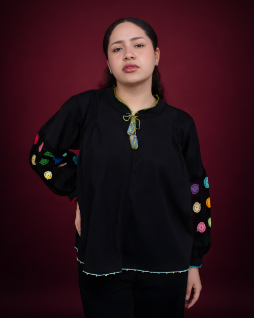 Blusa Sirena Negra Tejida