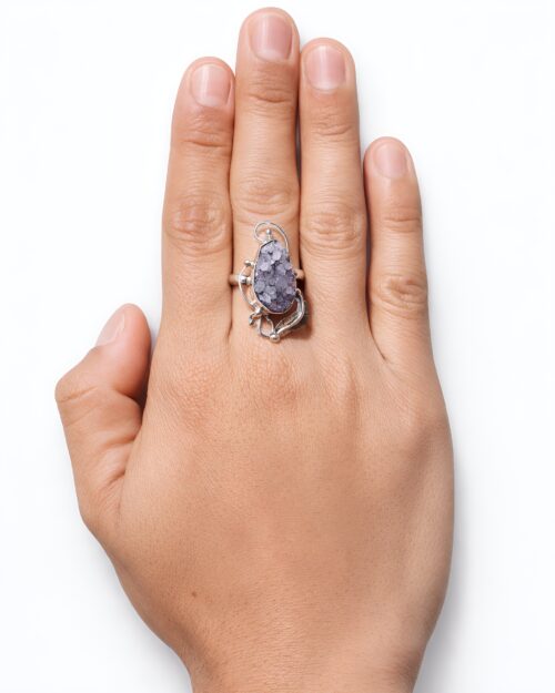 Anillo con Geodita de Amatista