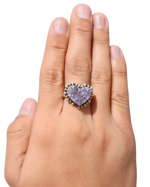 Anillo de Amatista Corazón