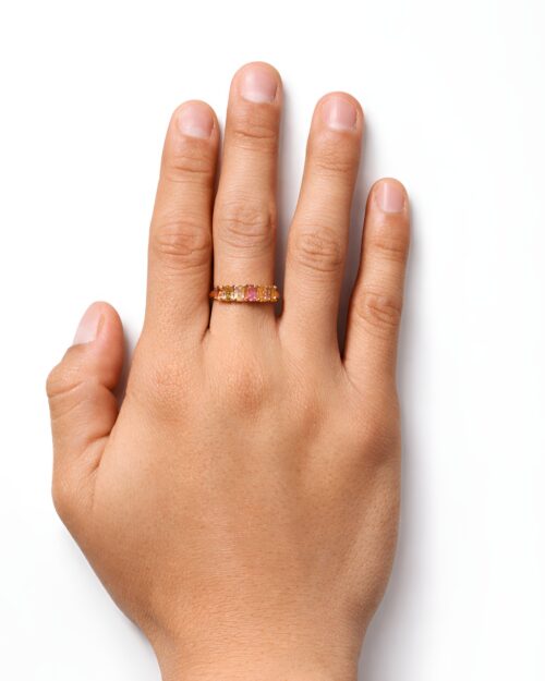 Anillo Plata Rosa Turmalina