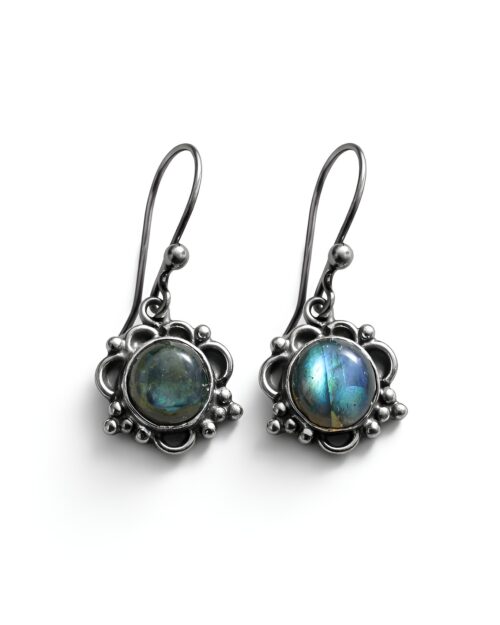 Aretes Plata un Nivel Labradorita