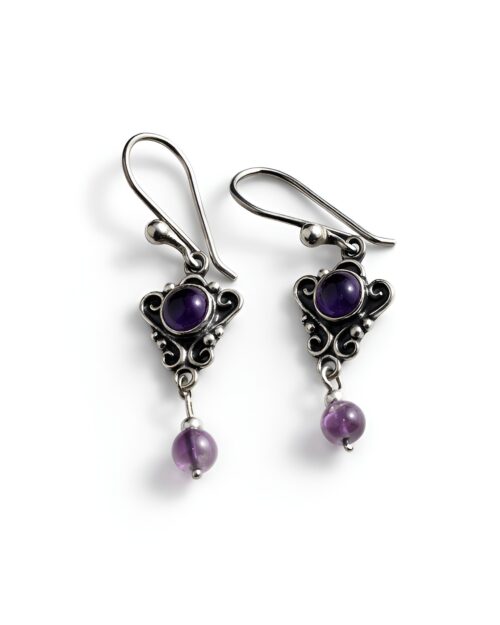 Aretes Plata Un Nivel Piedrita