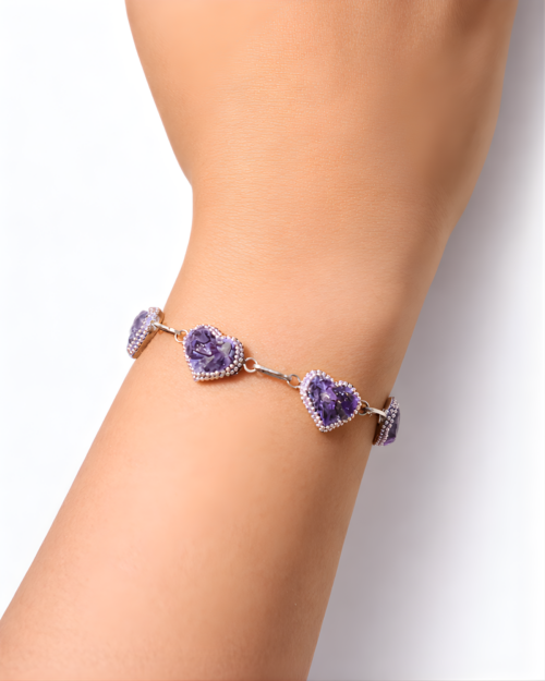 Pulsera Amatista Corazón